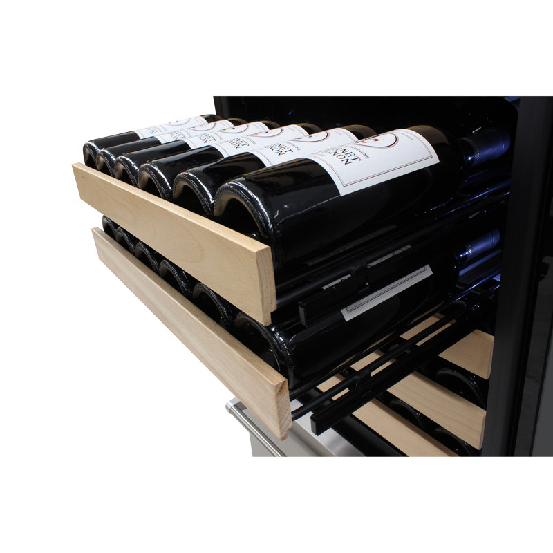 Elegant 155-Bottle Dual-Zone Freestanding Wine & Beverage Cooler with LED Lighting