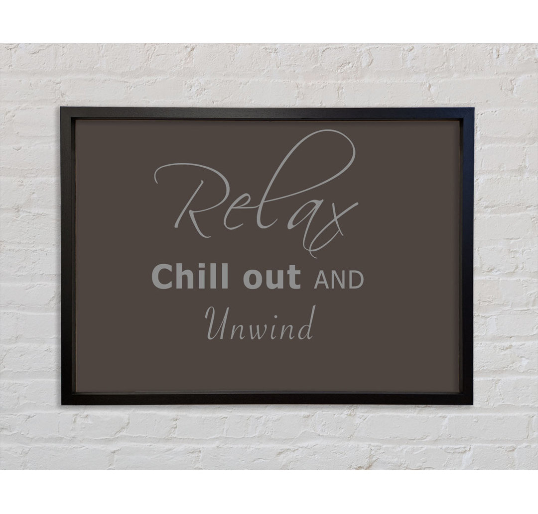 Badezimmer Zitat Relax Chill Out - Druck