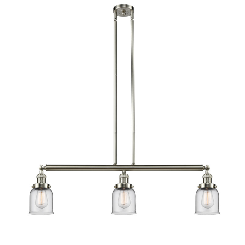 Tom 3 - Light Kitchen Island Pendant, No Bulb Included, Clear, Oil Rubbed Bronze