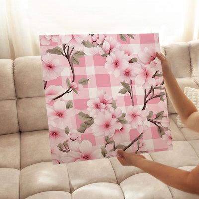 Motif floral de fleurs écossaises roses I sans cadre