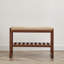 Banc à chaussures, étagère de rangement avec coussin