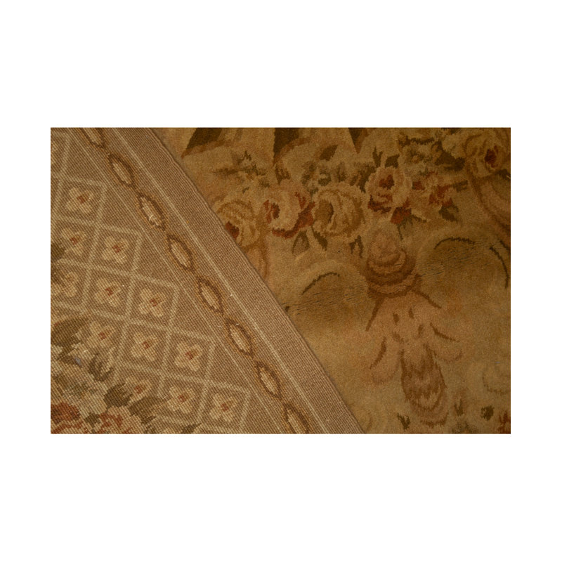Hand-Knotted High-Quality Green Area Rug