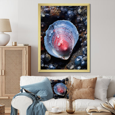 " Blue Clam Dappled Depths "