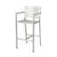 Tabourets d'extérieur avec cadre en aluminium antirouille, ensemble de 2