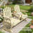 Garden Bench Fir Wood High Backrest Weather Resistant-1907449903