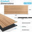 Panneaux muraux adhésifs en lattes de bois de 48 po x 15,8 po, panneaux muraux décoratifs en PVC résistant à l'eau, paquet de 6 (32 pi²/boîte)-135788190
