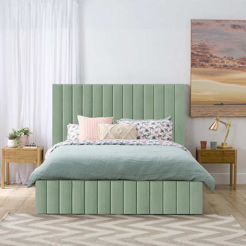 Nevan Bed, Double (4'6), Duck Egg