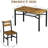 5-Piece Dining Table Set For 4 With Storage Rack, Farmhouse Wood Kitchen Table & Chairs Set With Metal Frame, Dining Room Table With 4 Curved Chairs For Breakfast Nook, Apartment-1034304576