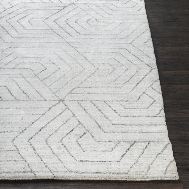 Hollifield Viscose Abstract Indoor Rug, Rectangle 6' x 9'