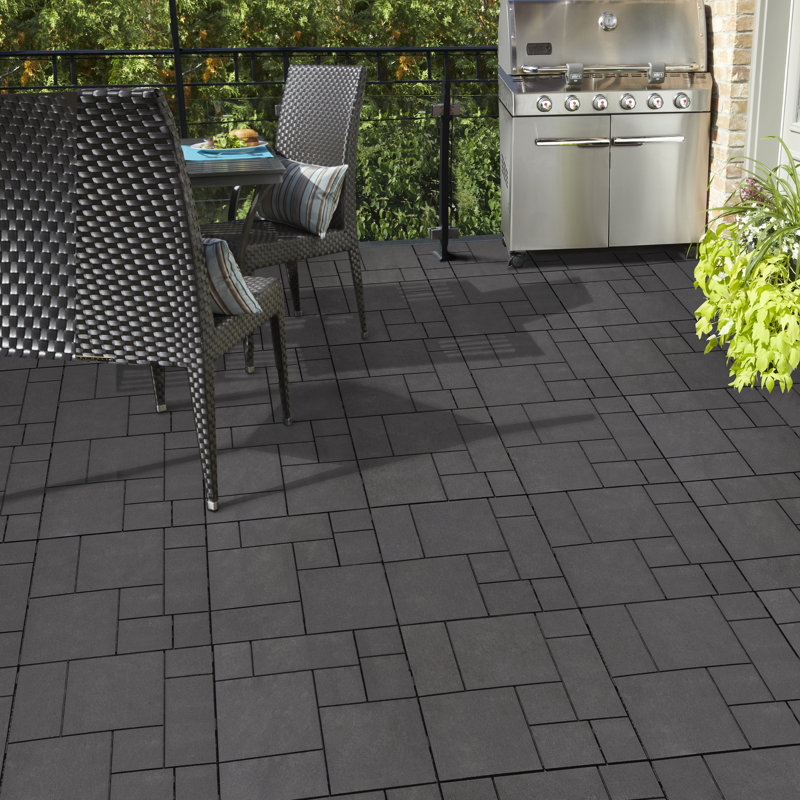 MOSAIC-DECK-TILES 30cm L x 30cm W Composite Interlocking Deck Tile