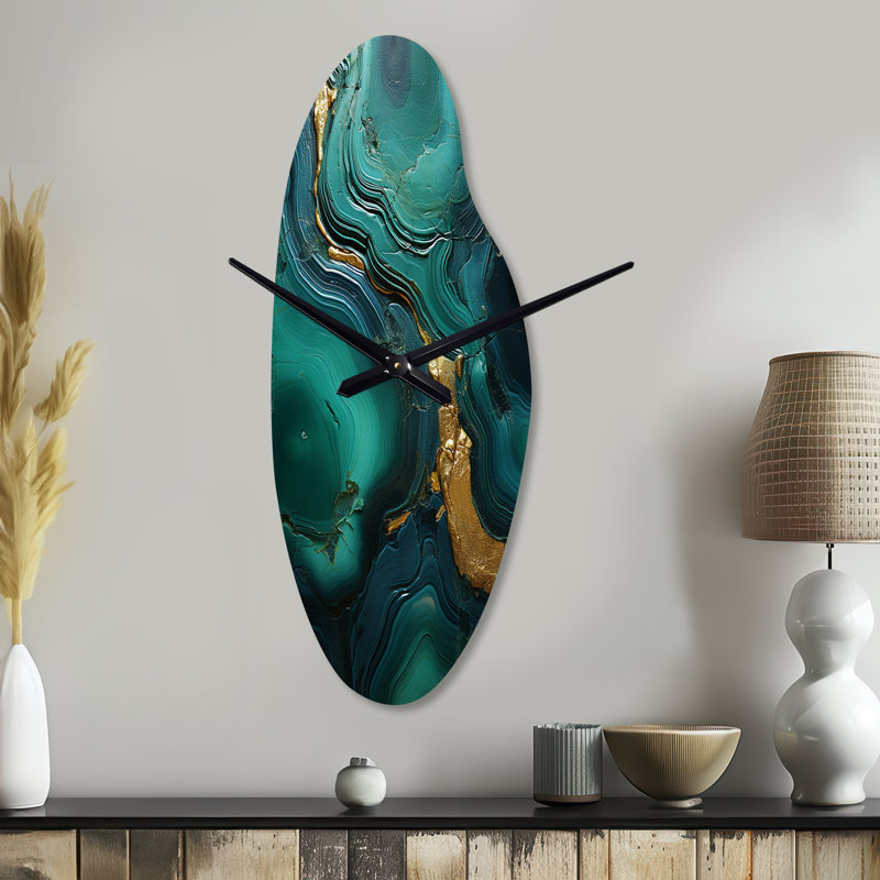 Horloge Omombo Spiritual Stone Malachite Renewal - Pierre Geode, Grand