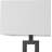 58-Inch Floor Lamp, Matte Black Lampshade, White Linen Rectangular Lampshade, Modern Geometric Hollowed-Out Design, E26 Lamp Base