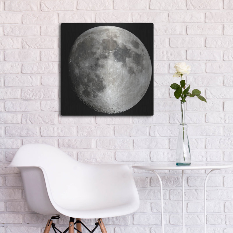 «The Moon», art mural en métal, H 24 po x l 24 po