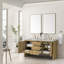 Hudson 60" Double Vanity, Light Natural Oak W/FreePower Wireless Charger-40841956-33785842