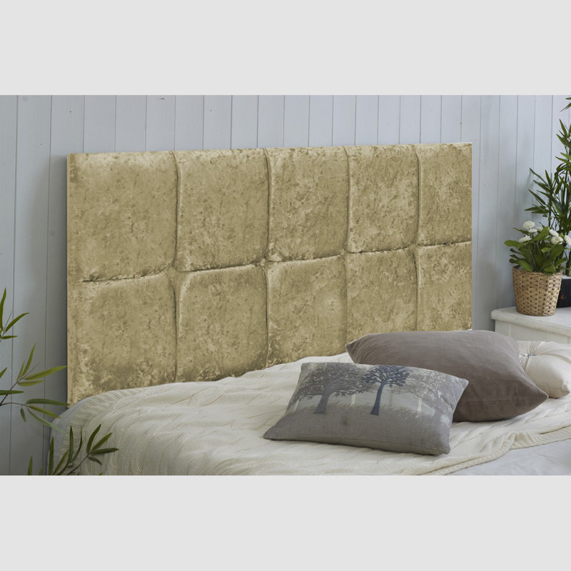 Shearer Upholstered Headboard, Double (4'6), Gold Velvet