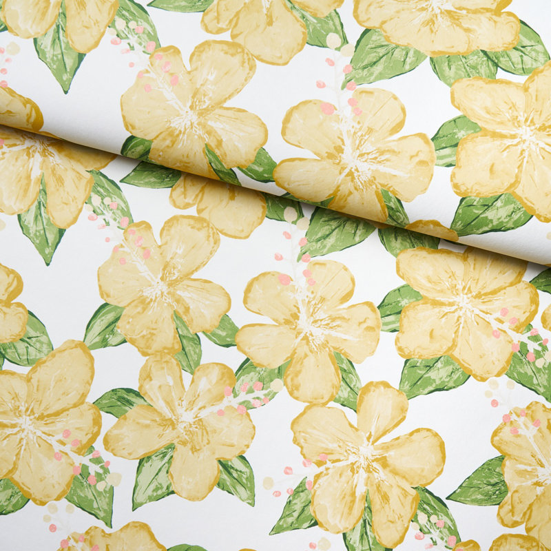 Papier peint Schumacher x Victor Glemaud Fabienne, Jaune
