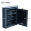 Armoire de salle de bain murale 24 po x 27 po, miroir, tablettes réglables, économiseur d'espace, objet de salle de bain moderne-131461559