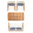 Calhoun Acacia Solid Wood 4 - Person Patio Conversation Set with Cushions-87851303