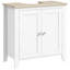 Armoire de salle de bain blanche sous le lavabo - en forme de U, tablette ajustable, armoire de rangement P 23,5 po