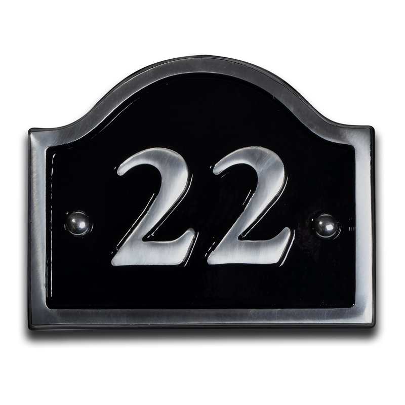 Jaclynn 11.5cm H Reflective Metal House Number, 22