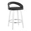 Tabouret de bar pivotant contemporain avec repose-pieds - ensemble de 2-1645547320