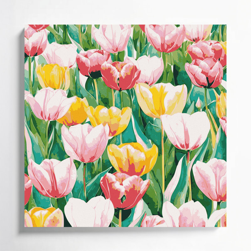 «Watercolor Botanical 4», art mural sur toile beige, 12" H x 12" W