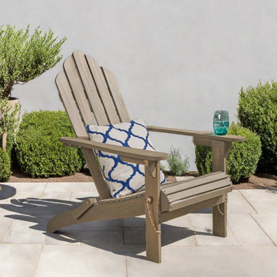 Chaise Adirondack pliante en bois massif Mobley