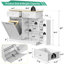 Armoire à poubelle inclinable 12 gallons, armoire de cuisine cachée avec tiroirs, garde-manger pour îlot de cuisine avec rangement pour poubelle, armoire à linge basculante-100530768