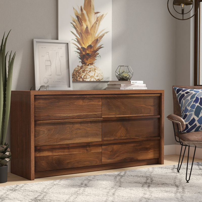 Holtzlander 60.71'' W 6-Drawer Dresser - Spacious Storage