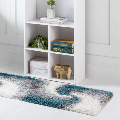 Tapis abstrait kaki 