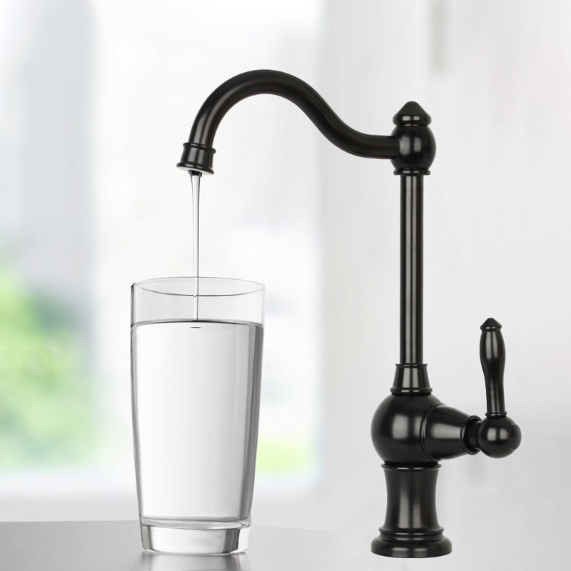Robinet d'eau potable Nauxus, Noir mat