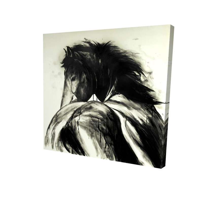 " Classical Horse ", Black Framed Canvas, 36" H x 24" W