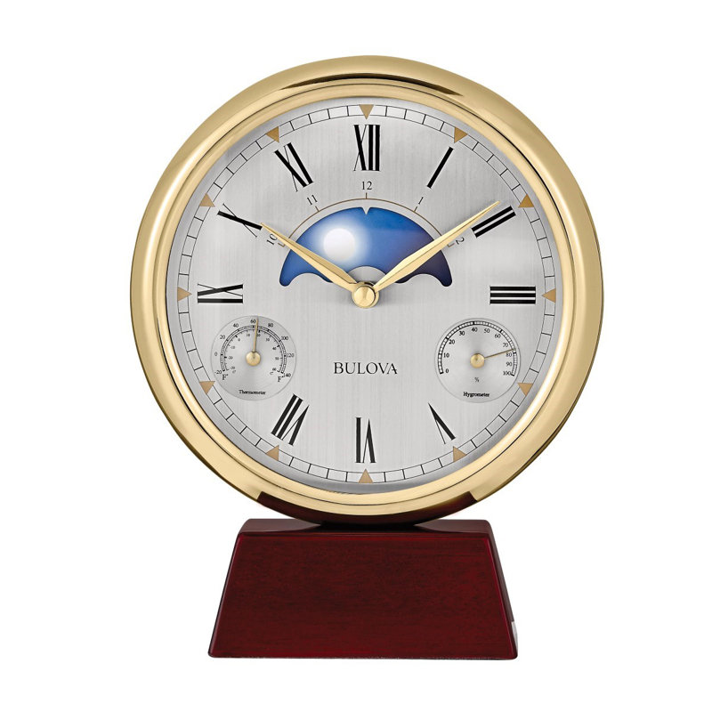 Bulova B1725 Pinnacle Tempature Tabletop Mantel Clock