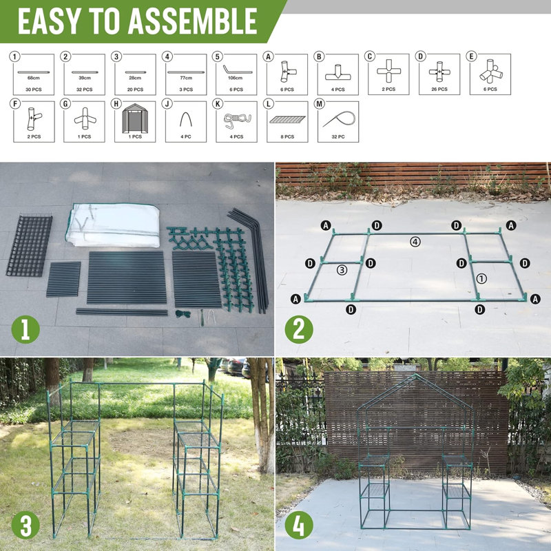 56'W x 56' D Mini Greenhouse