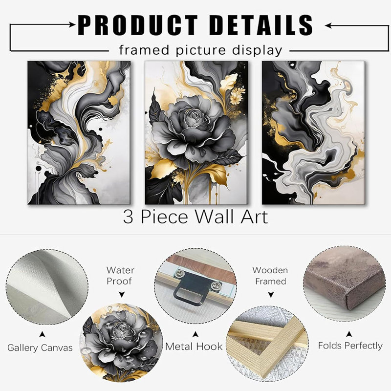 3 Piece Wrapped Canvas Set