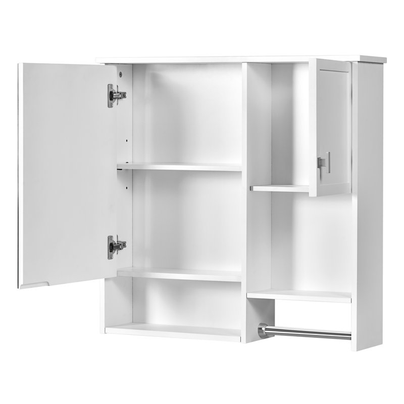 Armoire à pharmacie murale l 29,5 "x P 7" avec support et tablette réglable, Blanc