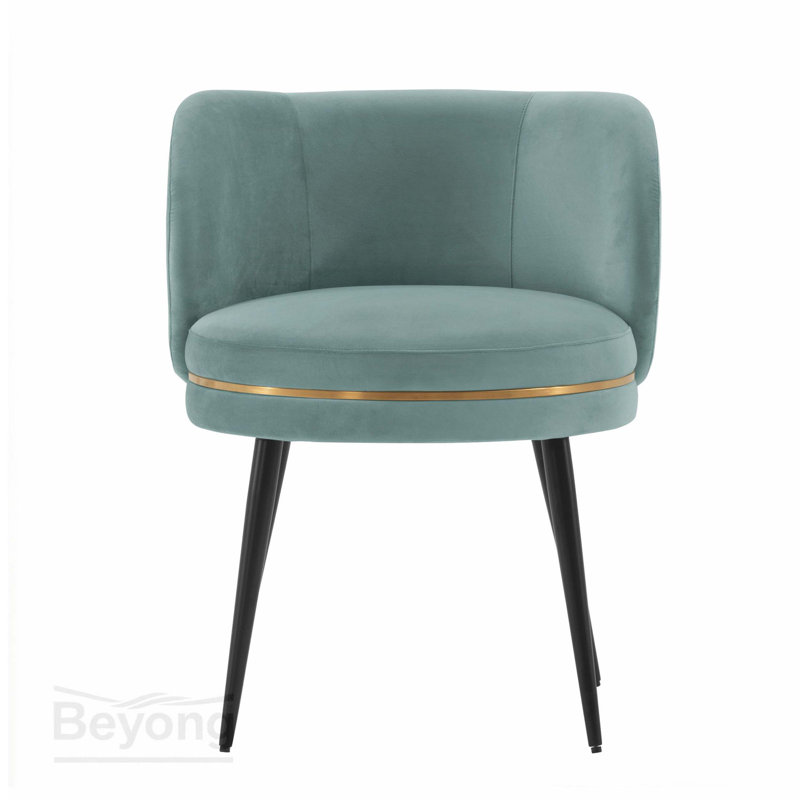 Chaise en velours Kaya, Vert menthe