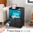 Geil 2 - Drawer Nightstand with Charging Station and LED Lights, End Table with 2 Drawers and Storage-1513048408