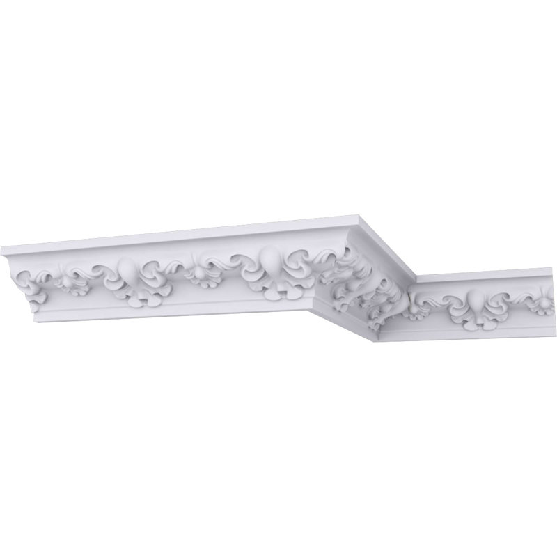 Moulure couronnée Endurathane Hampshire, H 2 po x P 2 po x F 2 7/8 po x L 94 1/2 po, (répétition 4 1/4 po), apprêtée en usine