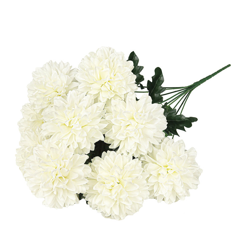 Bouquet de fleurs artificielles, Blanc, crème