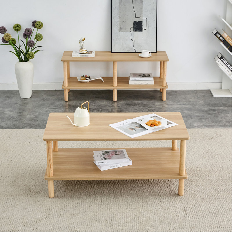 Ensemble de table basse et de télévision, Bois robuste