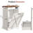 Tilt Out Trash Can Cabinet with Ozone Deodorizing for Kitchen,  10 Gal Free Standing Hideaway Trash Holder, White