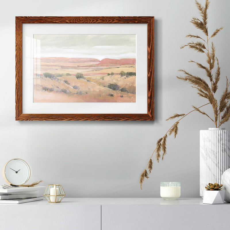 «Southwest Landscape I», reproduction encadrée rustique avec tableau mat, Érable, H 18 po x l 26 po x P 1,5 po