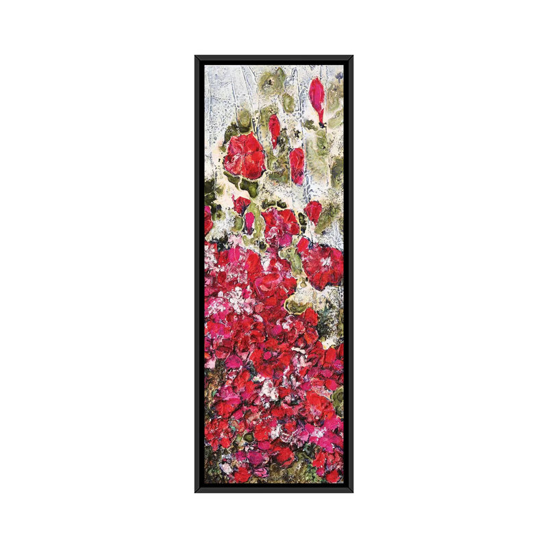 Memories Of Venice by Donatella Marraoni - Panoramic Painting on Canvas, 30.48 cm H x 91.44 cm W, Black Framed