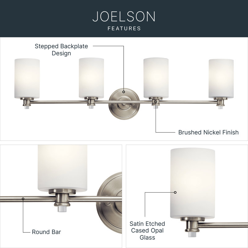Clara 4 - Light Vanity Light, Brushed Nickel