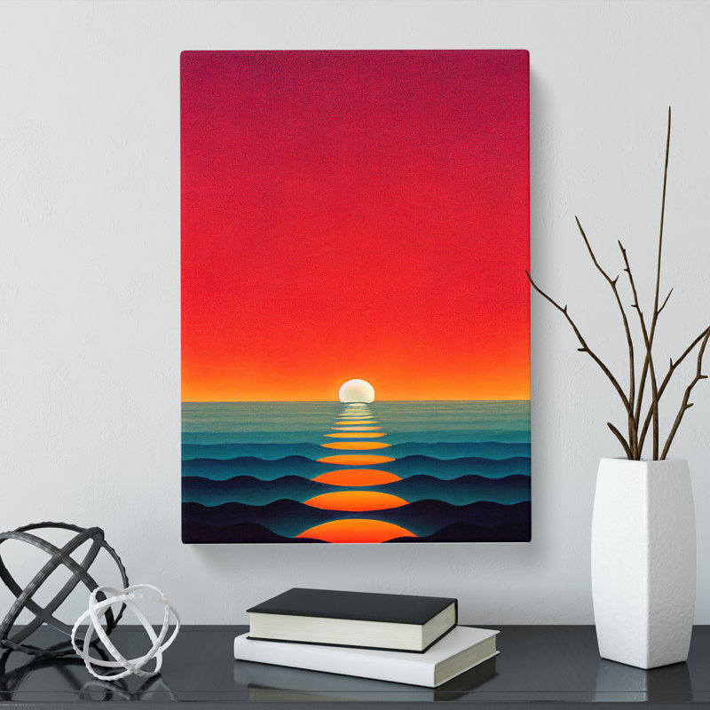 Almazan Japanese Sunset In Abstract Vol.2 - Wrapped Canvas Print, 50cm H x 35cm W x 3cm D
