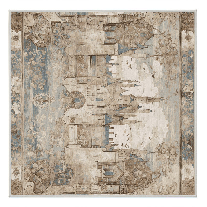 Bannered Hall Rug, Square 5'