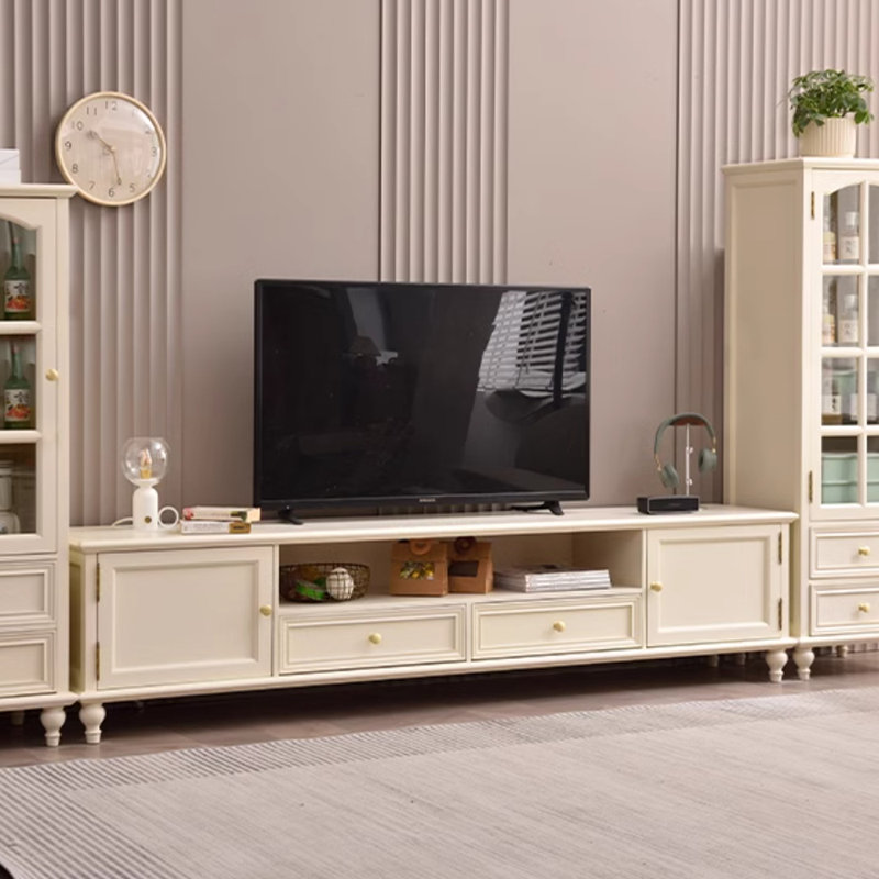 Meuble télé de grande capacité, rangement propre, 86.61"