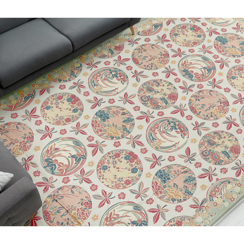 Aubusson Renaissance Wool Floral Area Rug