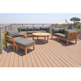 Monterey Outdoor 7 - Piece Teak Conversation Set